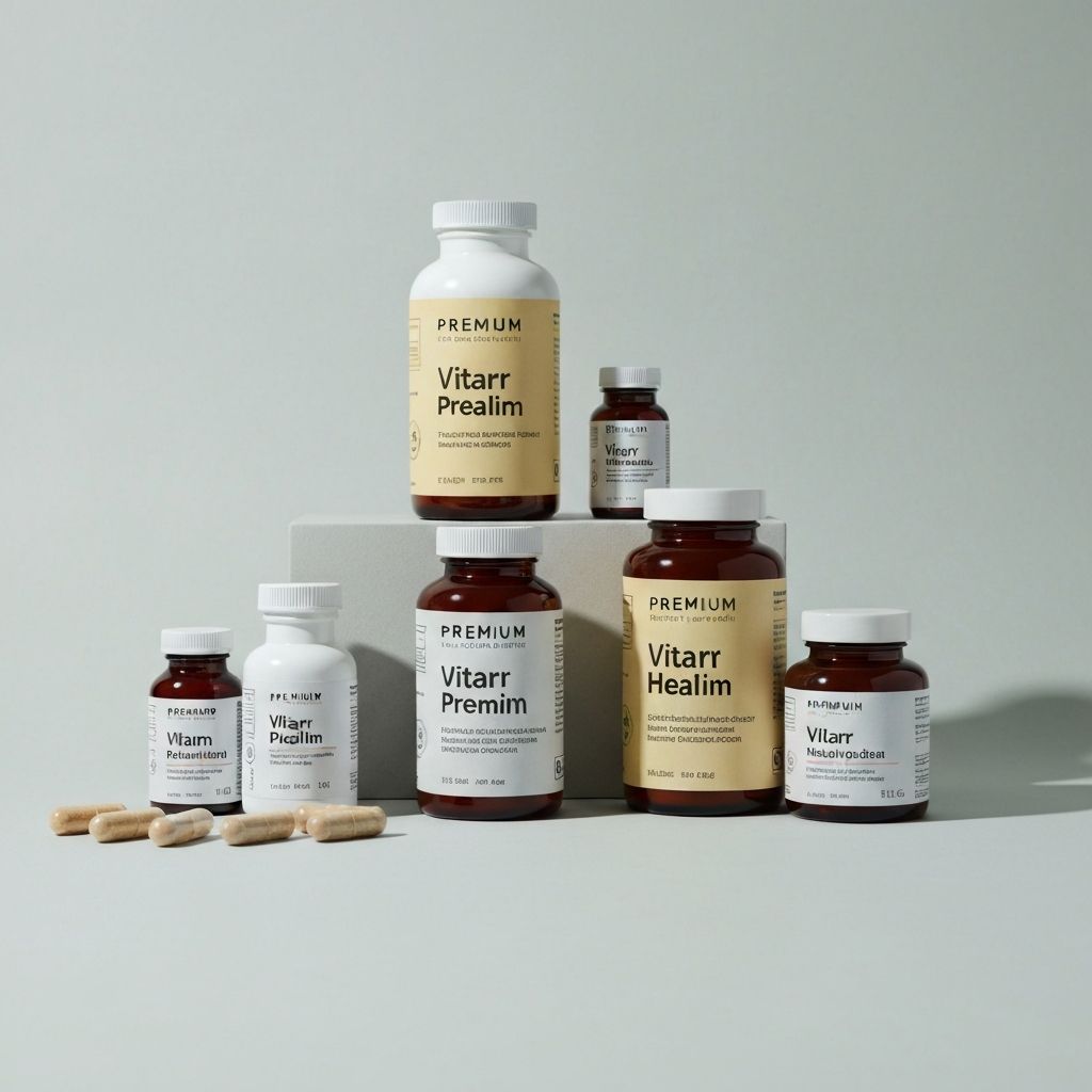 Premium supplement products display